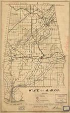 Alabama 1866 State Map, Alabama 1866 State Map